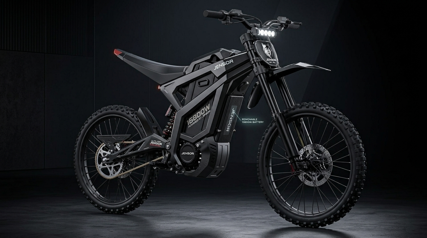 JENSOR 16800W Electric Dirt Bike Review – 72V 50Ah Battery, 70 MPH