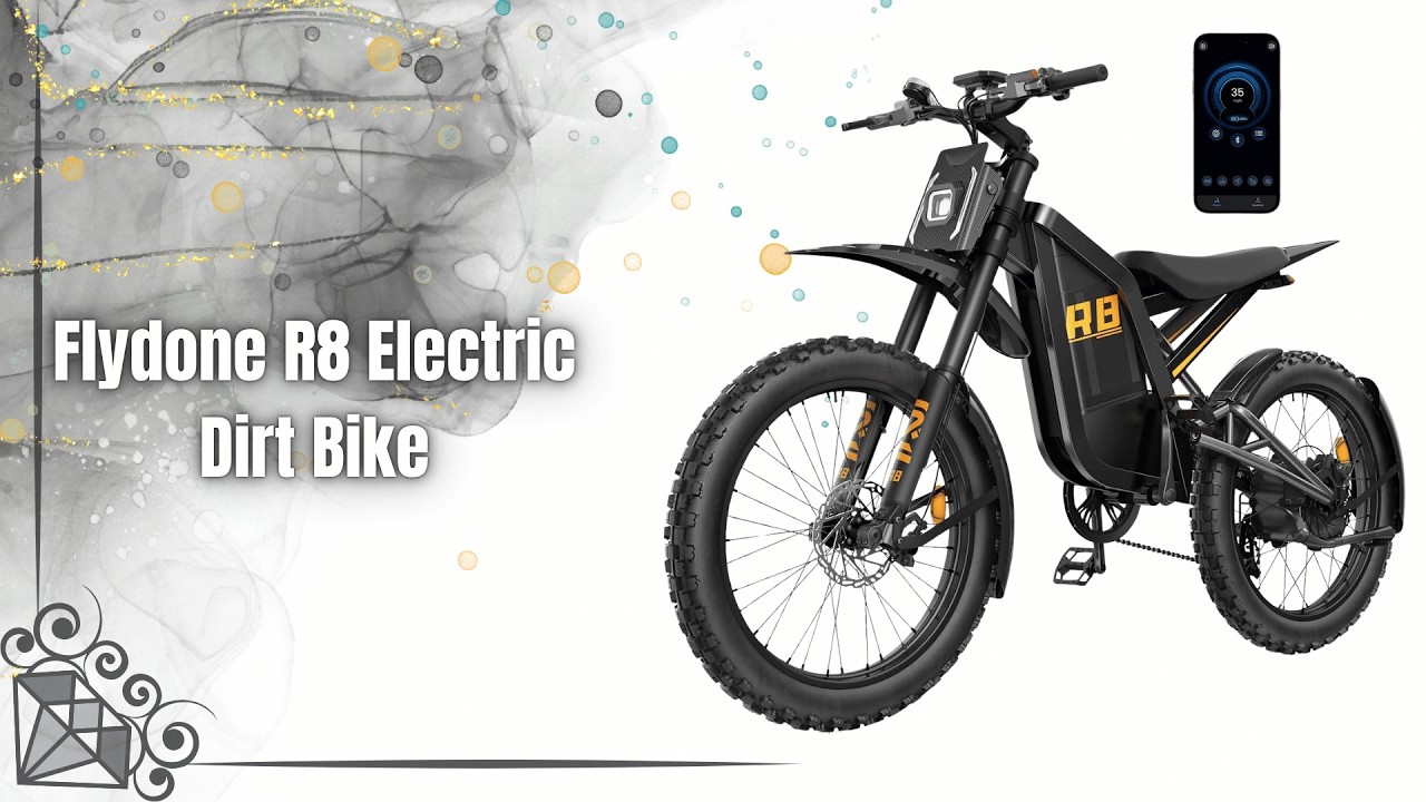 Flydone R8 Electric Dirt Bike – 48V 27Ah, 4000W Peak Motor, Up to 35 MPH Electric Dirt Bike